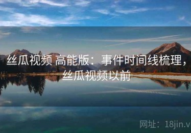 丝瓜视频 高能版：事件时间线梳理，丝瓜视频以前