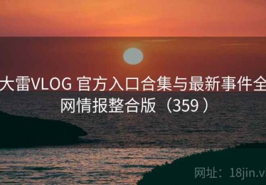 大雷VLOG 官方入口合集与最新事件全网情报整合版（359 ）
