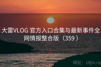 大雷VLOG 官方入口合集与最新事件全网情报整合版（359 ）