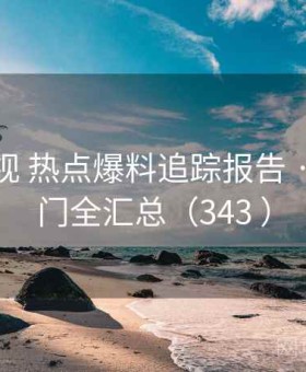 红桃影视 热点爆料追踪报告 · 当日热门全汇总（343 ）