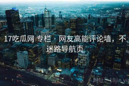17吃瓜网 专栏 · 网友高能评论墙，不迷路导航页