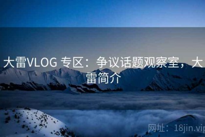 大雷VLOG 专区：争议话题观察室，大雷简介