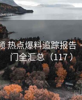 菠萝视频 热点爆料追踪报告 · 当日热门全汇总（117 ）
