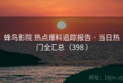 蜂鸟影院 热点爆料追踪报告 · 当日热门全汇总（398 ）