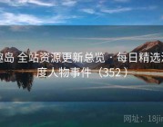 趣岛 全站资源更新总览 · 每日精选深度人物事件（352 ）