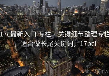 17c最新入口 专栏 · 关键细节整理专栏，适合做长尾关键词，17pcl