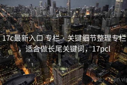 17c最新入口 专栏 · 关键细节整理专栏，适合做长尾关键词，17pcl