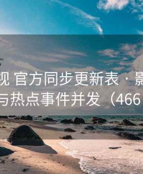 可可影视 官方同步更新表 · 影视资讯与热点事件并发（466 ）